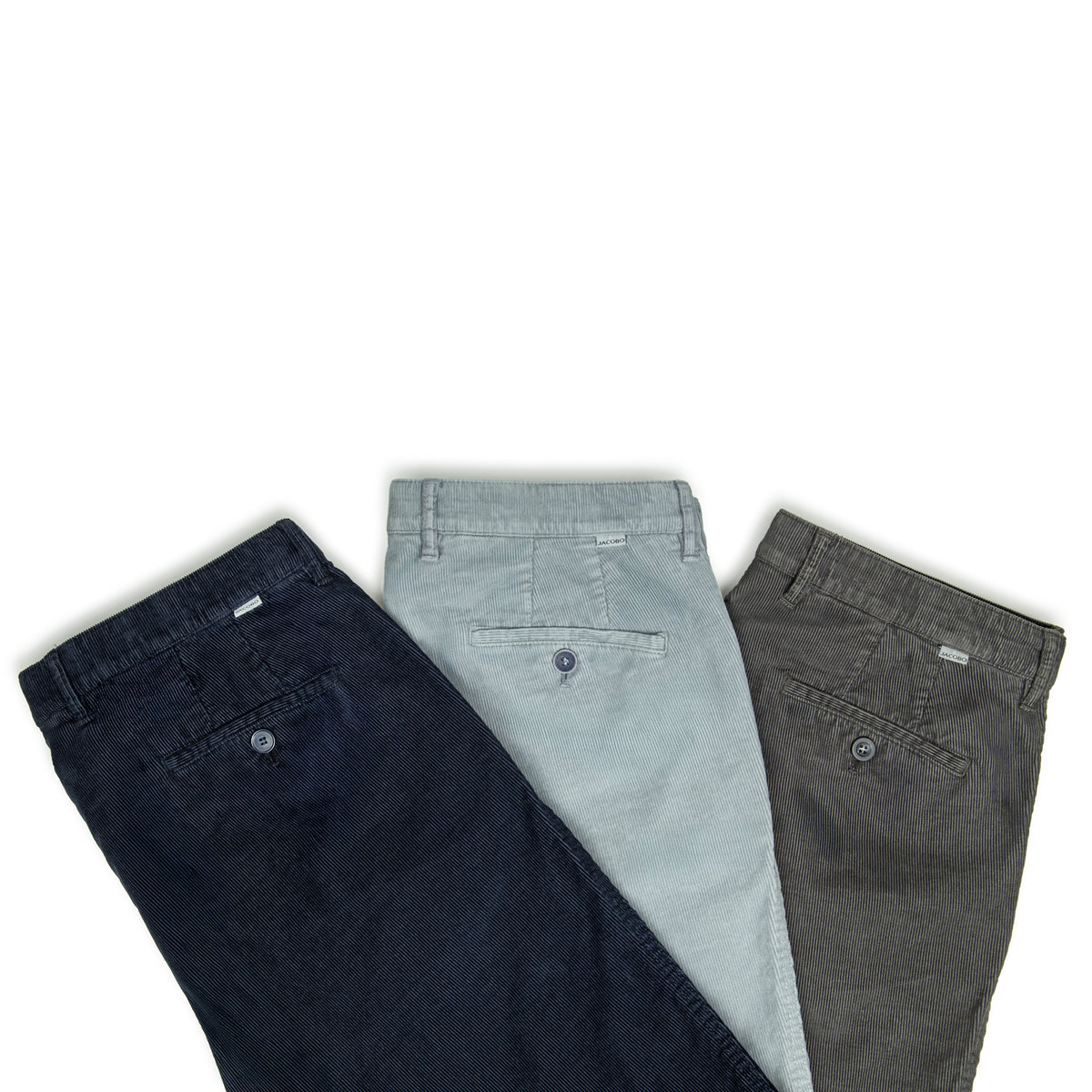 Chinos Anthrazit Garment Dyed JACOBO Stretto, Cord