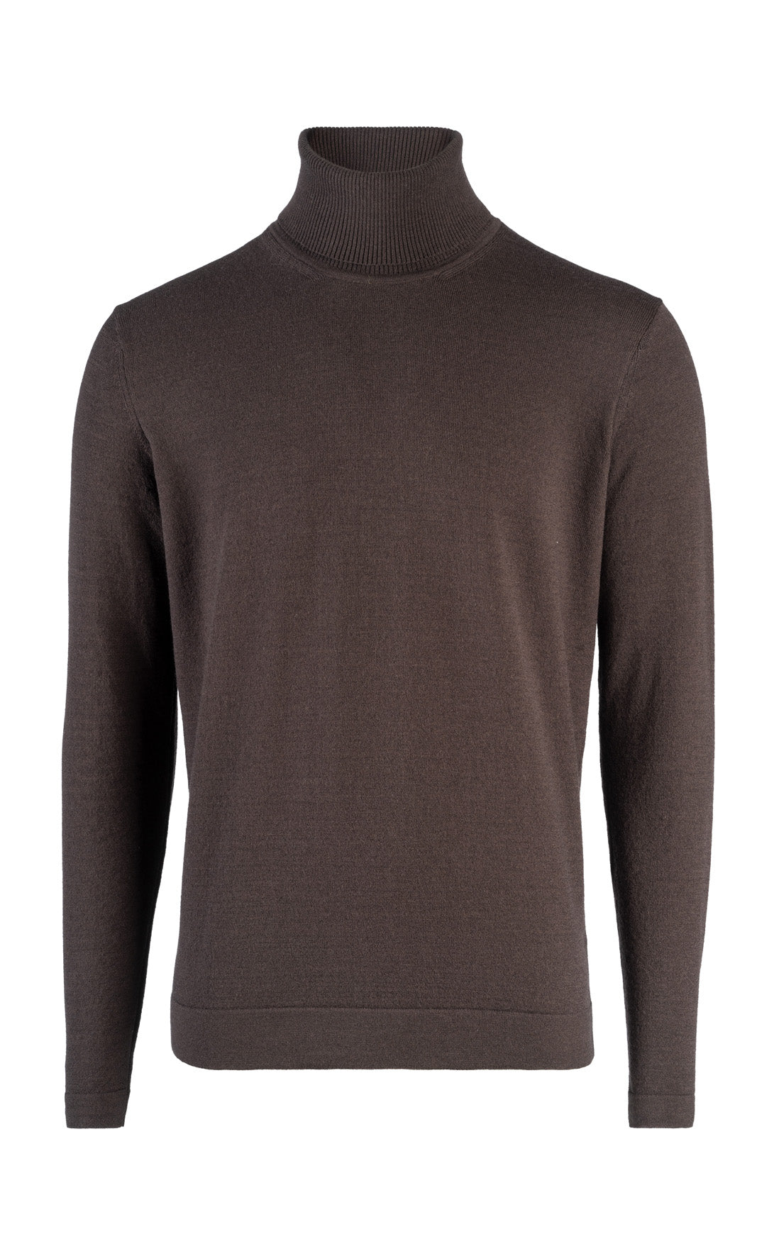 Phil Petter Rollkragen-Pullover Coffee Merinostretch aus Merinowolle mit Stretchanteil