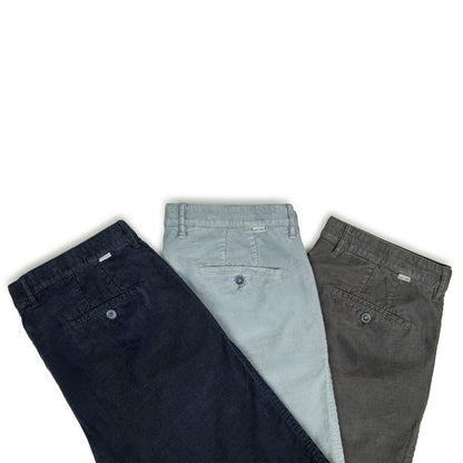Chinos Anthrazit Garment Dyed JACOBO Stretto, Cord